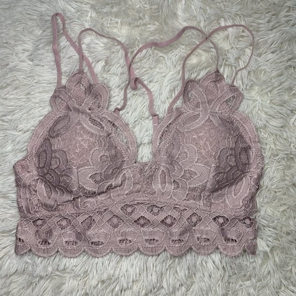 Koko Bralette: Pink Suede - Picture 1 of 4